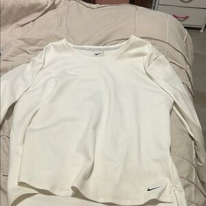 Nike White Crew Neck Sweater